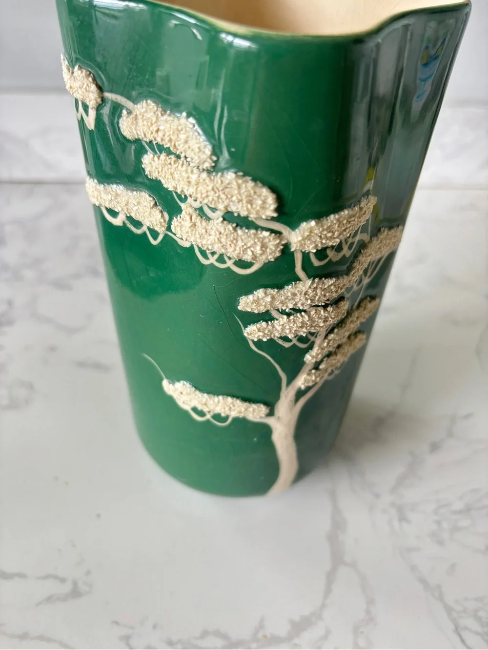 WEIL WARE CALIFORNIA POTTERY MING TREE STUDIO VASE, HAND MARKED 1924